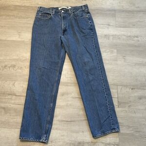 Vtg Gap Jeans Relaxed 38x34 Blue Faded y2k Baggy Straight